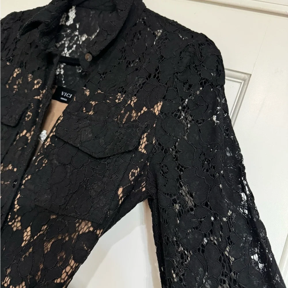 Vici Black Lace Dress - Picture 5 of 6